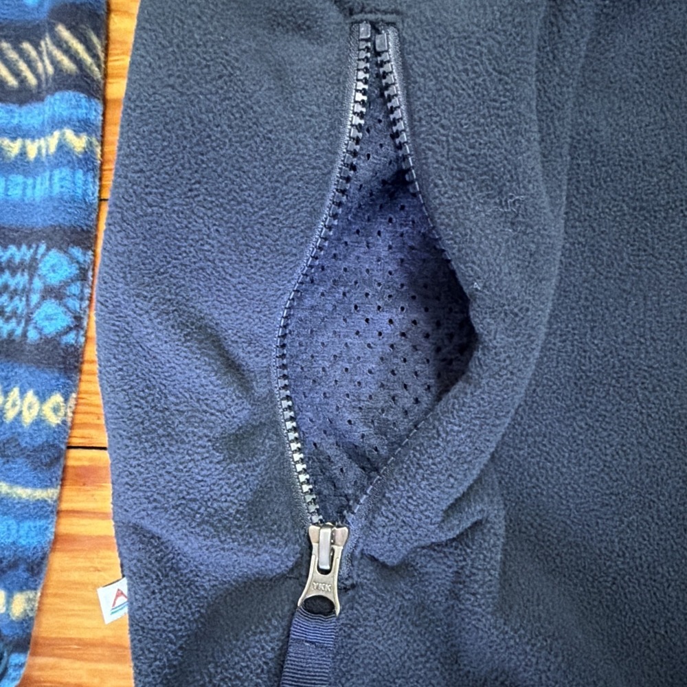 Passenger Men's Set Off Recycled Polar 1/4 Zip Fleece Pullover XL Blue Yellow - Picture 6 of 13